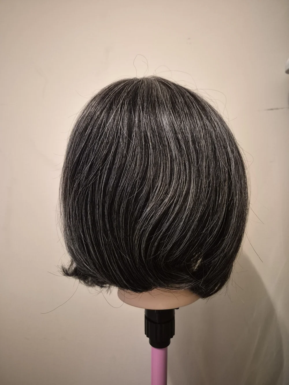Salt/pepper human hair wog